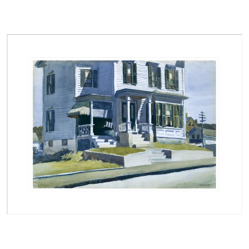 «House on Middle Street Gloucester» par Edward Hopper, impression giclée encadrée, H 16,93 po x l 21,75 po
