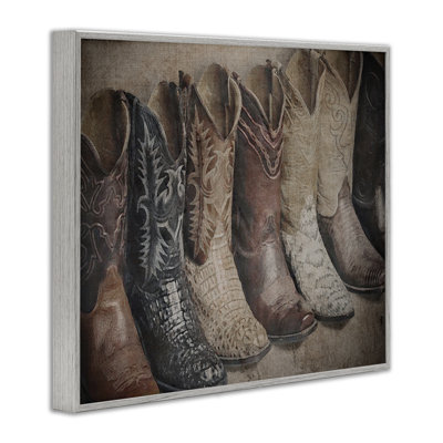 Texan Lineup Boots Giclee Art by RileyB
