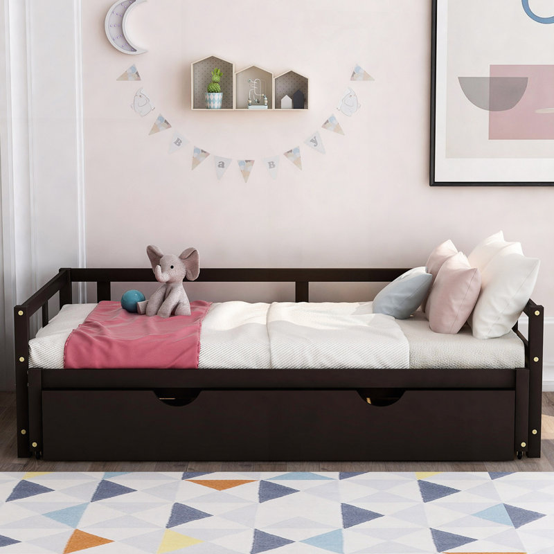 Lit de jour extensible avec couchette, Espresso