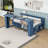 Wood Daybed with Removable Desk, Storage Drawers and Shelves-898254806-898254802