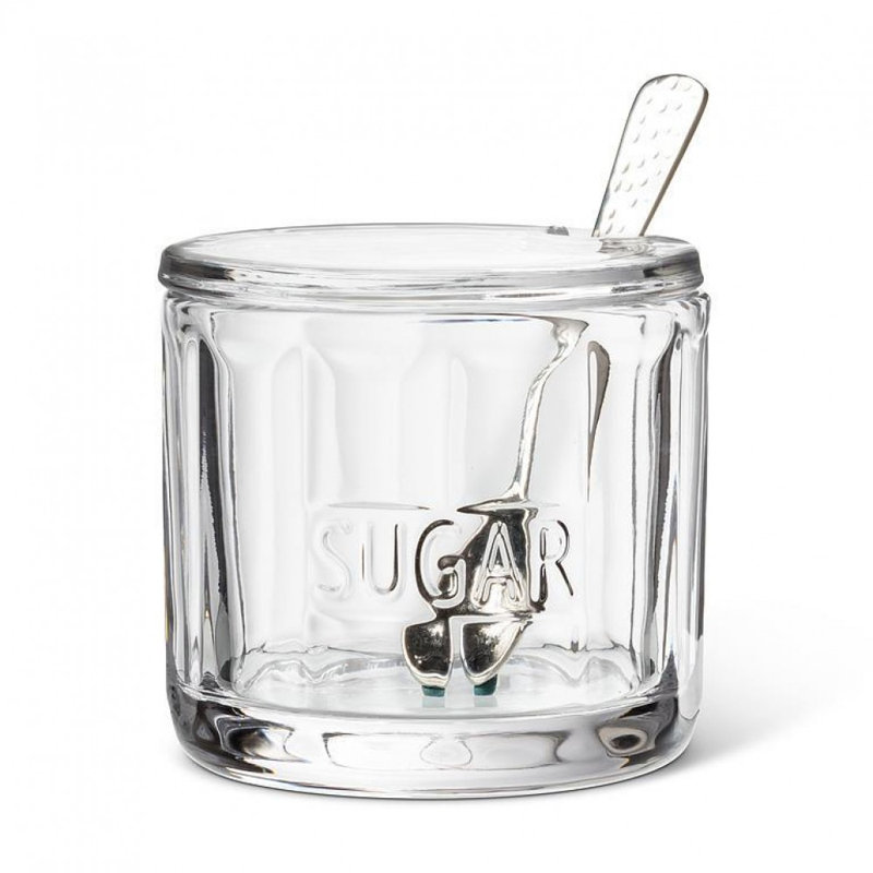 Clear With Lid Sugar Pot