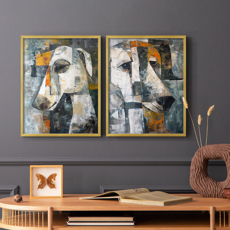 ANIMALS Series CXIX - reproduction encadrée de qualité supérieure - prête à être accrochée - aucun clou requis - aucun clou requis