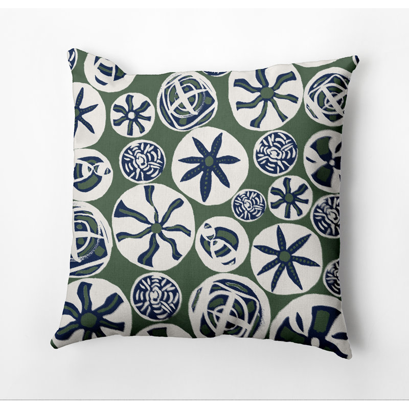 Geometric Throw Pillow, Green, 16" x 16"
