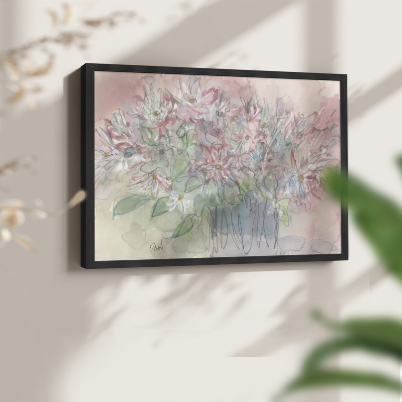 La floraison I - reproduction encadrée - réaménageable, Noir, noir, noir, noir
