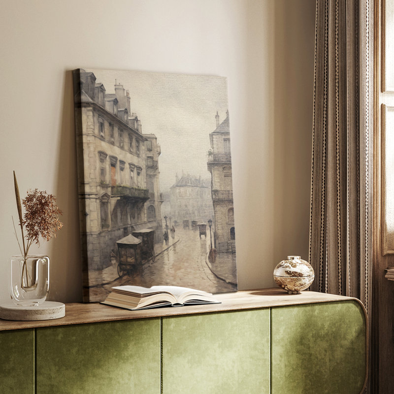 Paysage rétro VI - galerie Cavas, H 18 po x l 12 po