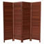 6 Ft. Tall Wooden Louvered Room Divider Walnut 3 Panel-1123949884-1123949886