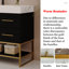 Meuble-lavabo moderne 47,2 po avec lavabo vasque en céramique, armoire autoportante dorée-626022004