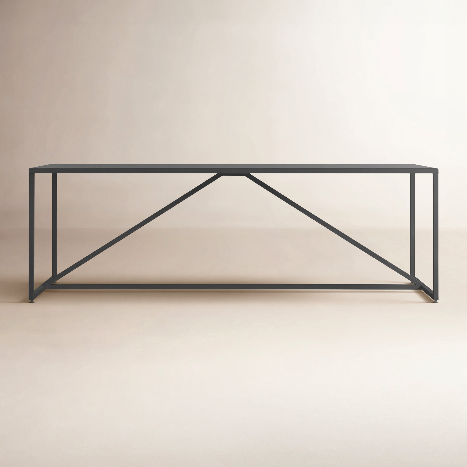 Strut Dining Table, Slate, 35" W x 90" L, Bar (40" Height)