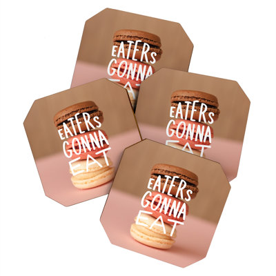 Wood 4 Piece Coaster Set