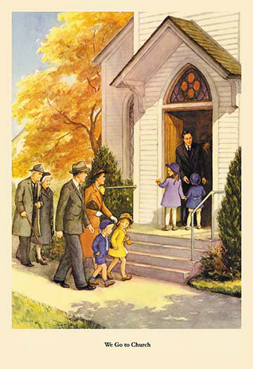 « we go to ecclésiastique » par dorothy handsaker, reproduction d’art, 42" H x 28" W