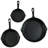 SunnyDaze Decor Pre-Seasoned Cast Iron Skillet Set of 3 Cookware 6", 7", 10"