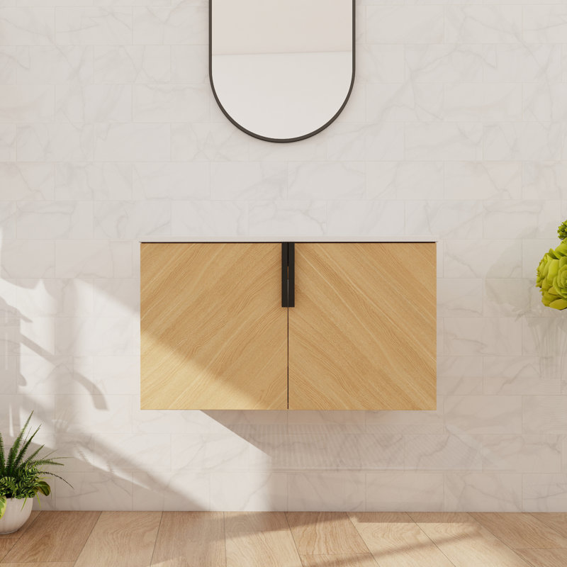 Base de meuble-lavabo mural 30 po avec 2 portes, 30"
