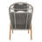 2-Person Patio Conversation Set with Cushions, Outdoor Furniture Rope Woven Chairs with Coffee Table-992381031