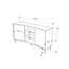 Frem 2 Door Curved Sideboard Buffet Unit Black Metal Legs-1592185696