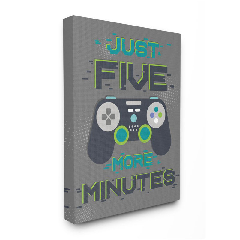 Reproduction d’art sur toile, "I’m Video Game» par Angela Nickeas, H 40 po x l 30 po x 1,5 po, Toile tendue