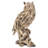 Driftwood Eagle Owl On Stump Statue