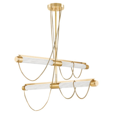 Lustre à DEL intégré LARIAT Light par Noz Nozawa pour Corbett Lighting