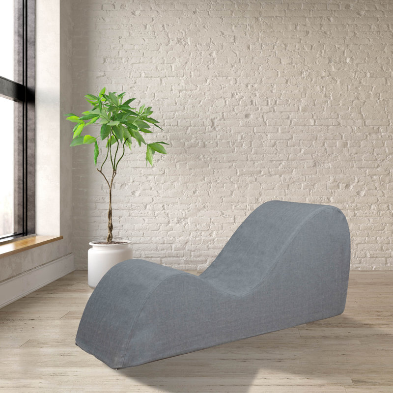 Chaise longue Daikwon, Microfibre/microsuède gris