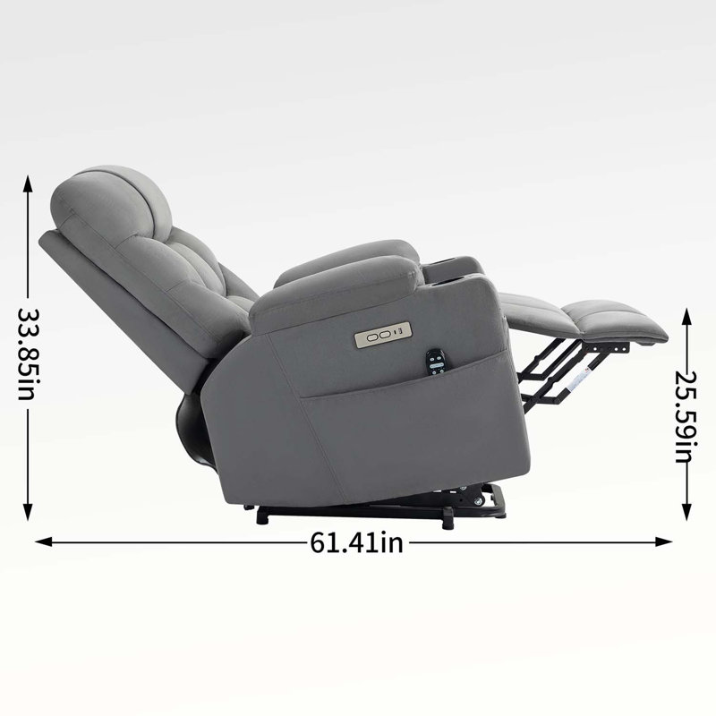 Fauteuils inclinables, Mélange de lin gris