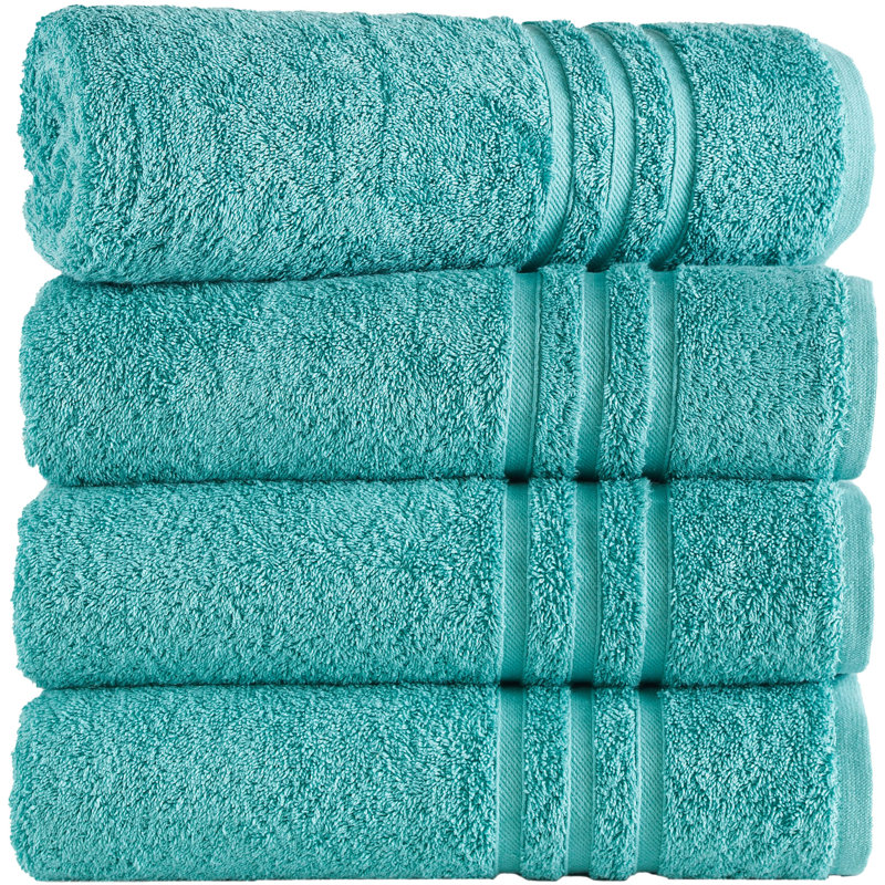 Ensemble de serviettes de bain 100% coton doux et moelleux de qualité supérieure Besednice, Eau verte