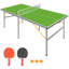 Table de ping-pong de taille moyenne (1,83 m), pliable et portable, avec filet, 2 raquettes et 3 balles - 180 x 92 x 76 cm - MDF - 1 pièce - Violet - Pliable et portable-136228398