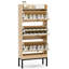 Armoire de rangement à chaussures en rotin naturel avec 3 tiroirs rabattables-764141336