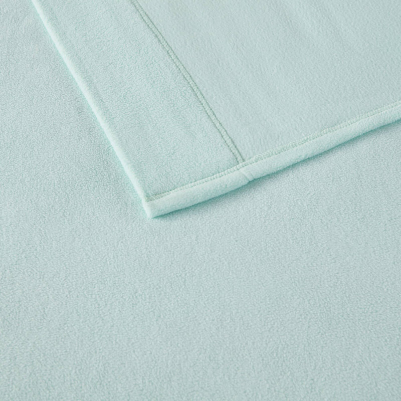 Ensemble de draps en tricot de coton toutes saisons, Housse de couette simple TG + 1 taie d'oreiller, Aqua