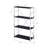 Tennos Black & Chrome Finish Bookshelf-831416455