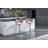 Set Of 2 Bar Stools,With Chrome Footrest And Base Swivel Height Adjustable Mechanical Lifting Velvet + Chrome  Leg Simple Bar Stool-1399519430