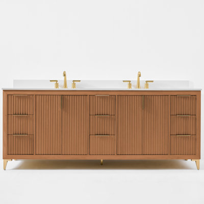 Turlington Freestanding Standard Bathroom Vanity with Top