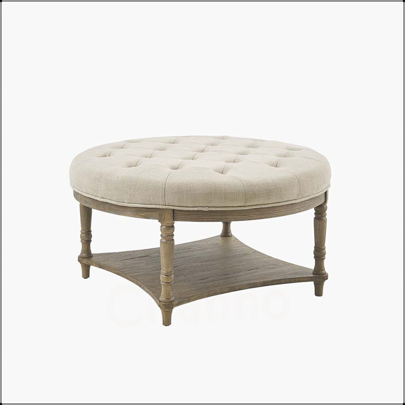 Repose-pieds rond, repose-pieds décoratif