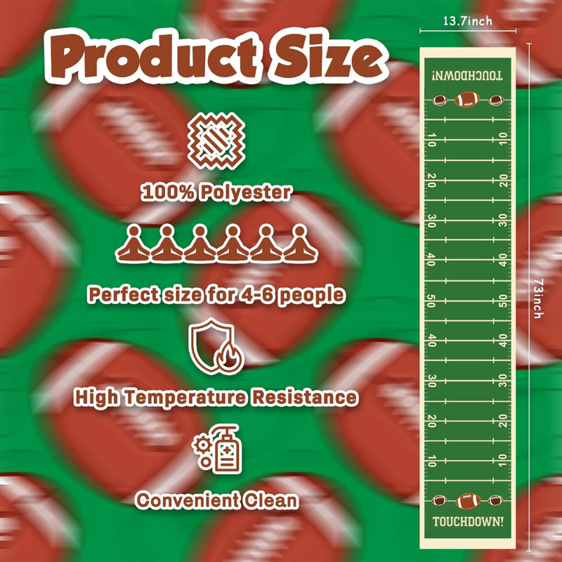 Super Game Bowl 2027 - Chemin de table de jeu pour décorations de fête de football