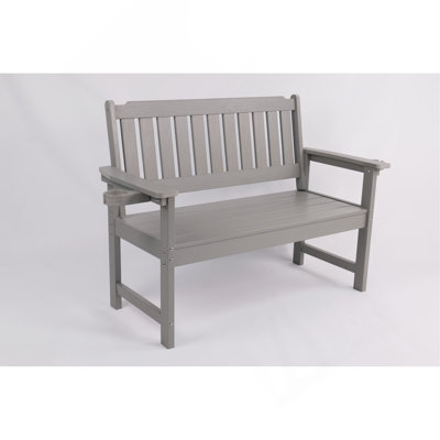 Banc gris clair minimaliste Écologique et recyclable, convient à une utilisation intérieure et extérieure. Il suffit de l'essuyer lorsqu'il est sale