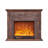 American-style faux marble veneer simulated fire heating fireplace-1518922687