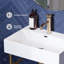 Lavabo console en céramique avec pieds dorés Claire SM-CS721-749142779