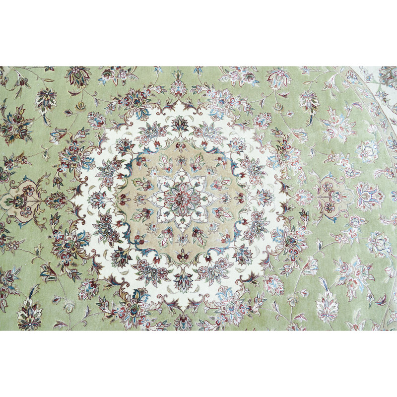 Wool Oriental Area Rug, Round 8'