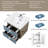 30" Floating Bathroom Vanity Modern Wall-Mounted Single Vanity with Integrated Resin Top, 2 Soft Close Drawers, Full Assembly