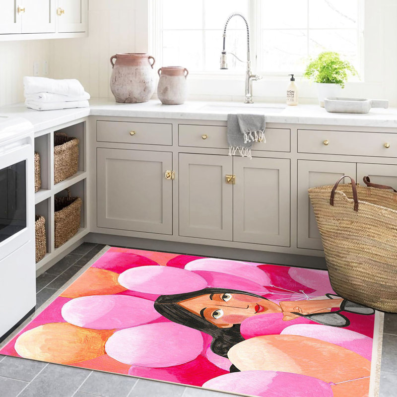 Tapis à motif de ballons de la collection Barcelona, Tapis de couloir 3 pi 9,81 po x 9 pi 10,11 po