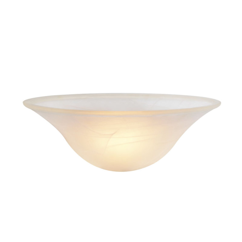 Frosted Alabaster Glass Bowl Shade for Lamps