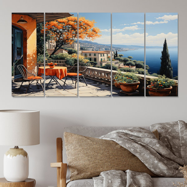 DesignArt French Mediterranean Bliss In Provence III On Canvas 5 Pieces ...