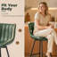 HOMCOM Swivel Bar Stools Set of 2, PU Leather Upholstery-1427461779