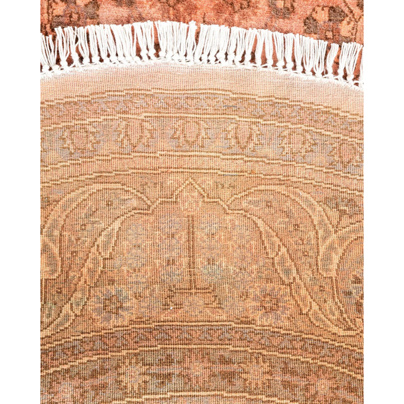Tapis noué à la main Mazarine, unique en son genre - rose