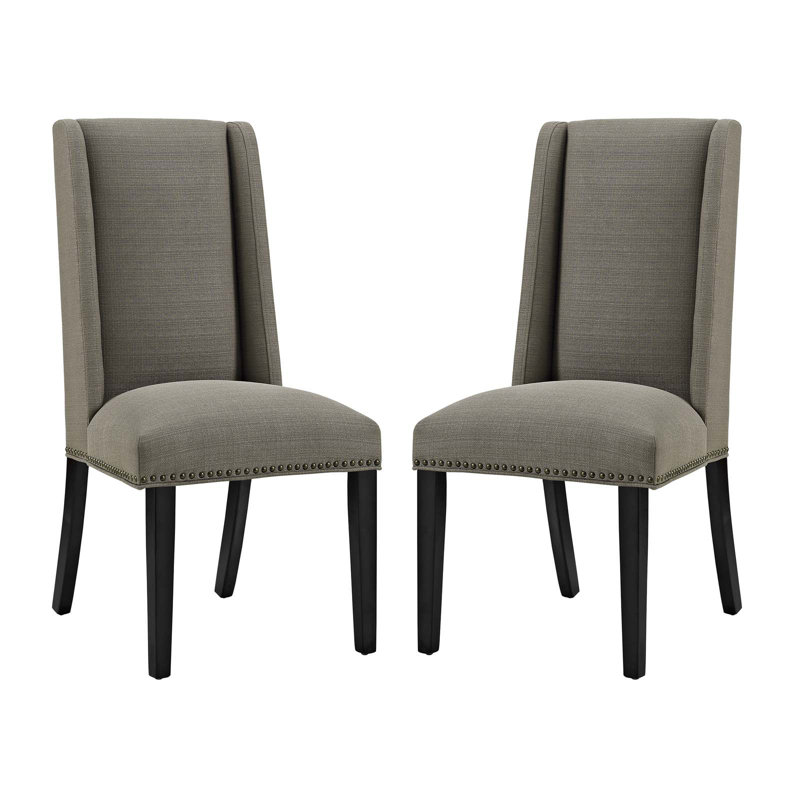 Chaises de salle à manger rembourrées en tissu Baron (ensemble de 2) par Modway, Azur