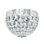 Petit Crystal 5 Light 12in x 6.5in Flush Mount in Polished Gold with Clear Radiance Crystals