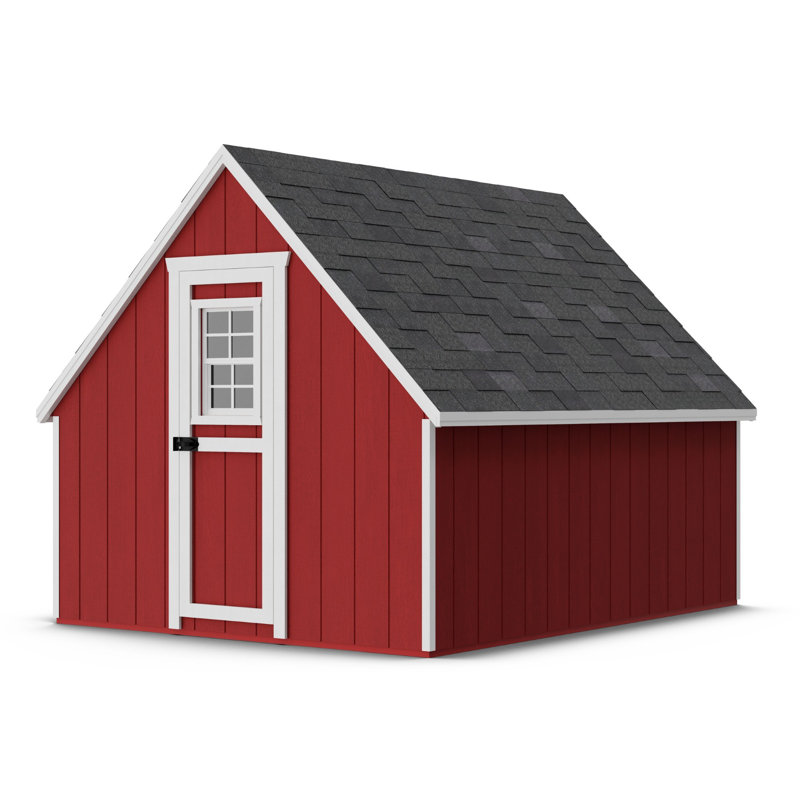 Red and White A-Frame Wooden Chicken Coop Kit