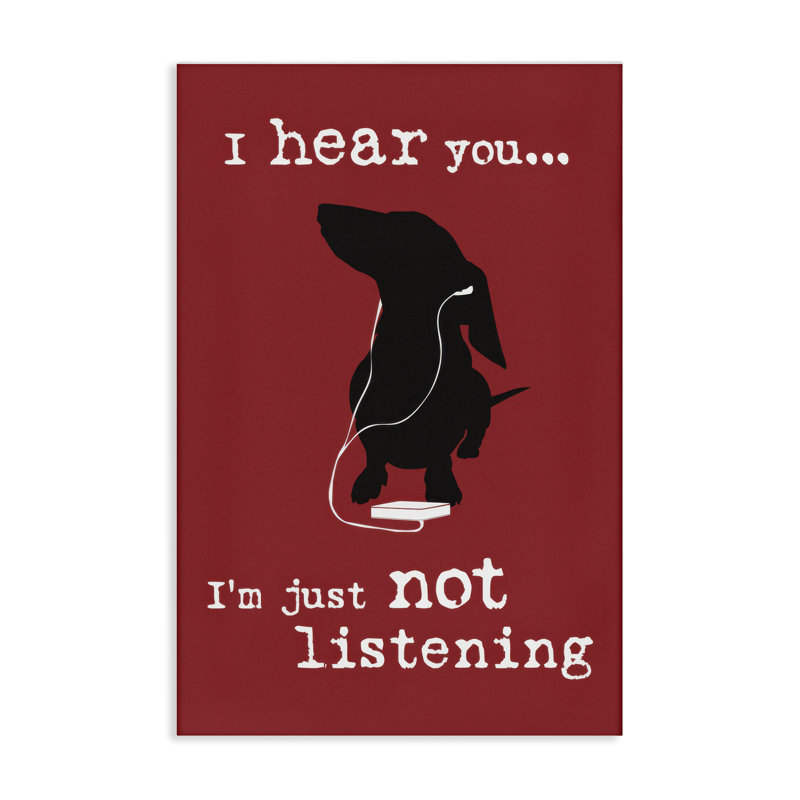 Art mural en toile «Not Listening Dog» par Dog Is Good, H 36 po x l 24 po