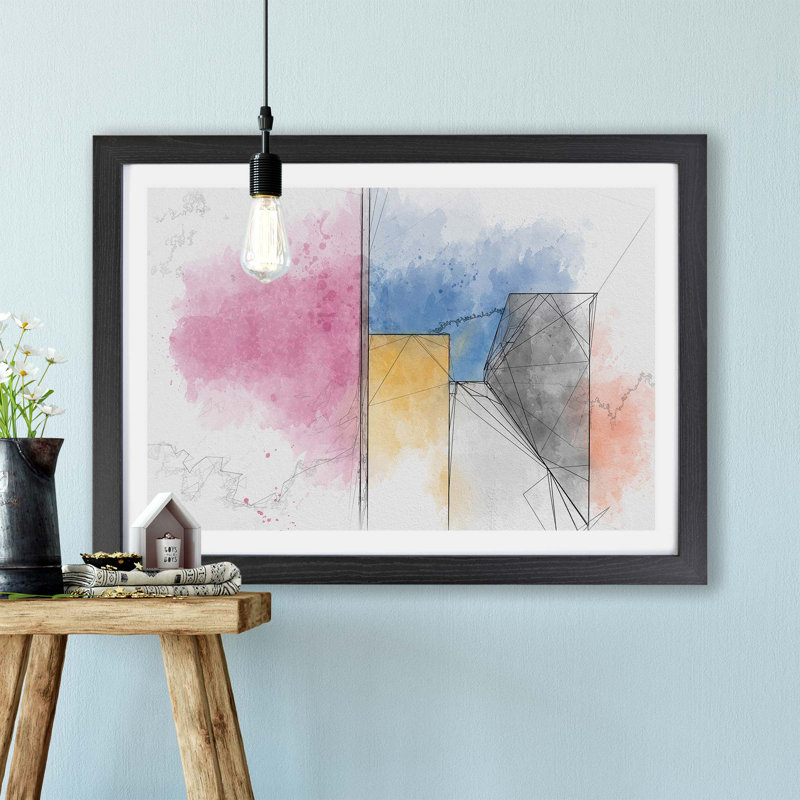 Architecture Sketch Vol.9 - Single Picture Frame Print, 62cm H x 87cm W x 2cm D, Black