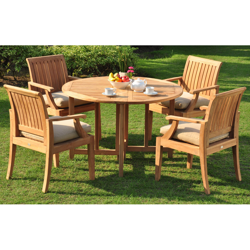 Jersey Outdoor 5 - Piece Teak Dining Set