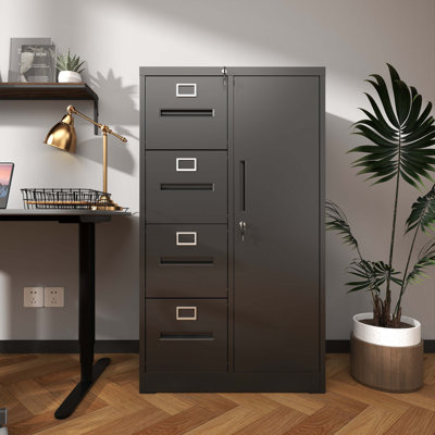 Metal Storage Vertical Filing Cabinet With Lock