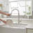 Single Handle Pull-Down Sprayer Kitchen Faucet With LED Light & Deck Plate-107556865